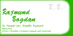 rajmund bogdan business card