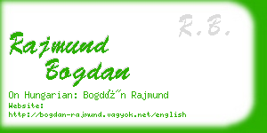 rajmund bogdan business card